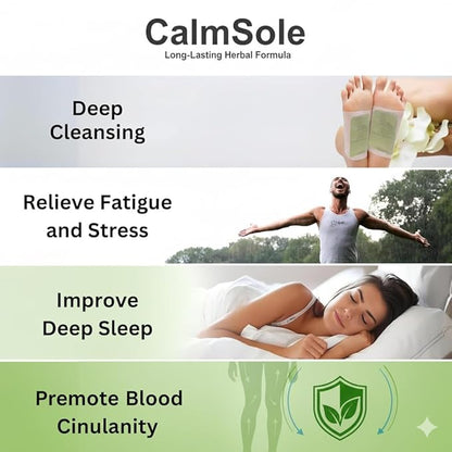 Premium Deep Cleansing Foot Pads for Detox & Relaxation | Internal Toxin Removal, Pain Relief, Better Sleep & Circulation for Men & Women   Pack of 2x5 patches