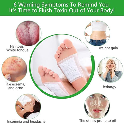 Premium Deep Cleansing Foot Pads for Detox & Relaxation | Internal Toxin Removal, Pain Relief, Better Sleep & Circulation for Men & Women   Pack of 2x5 patches