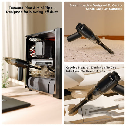 9000Pa Turbo Suction Cleaner | Cordless & Compact Design | Dual Function for Car, Home, office & More
